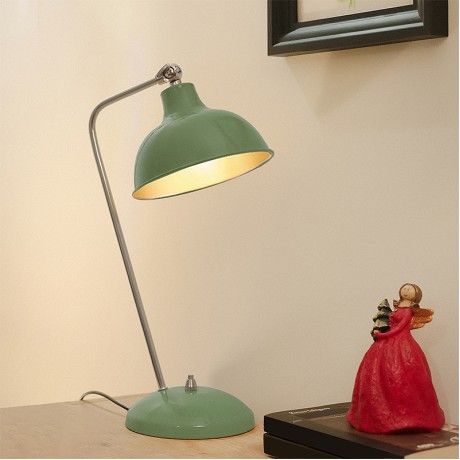 Travis Megapap E14 metal table lamp in green color 16.5x11x42cm.