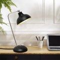 Travis Megapap E14 metal table lamp in black color 16.5x11x42cm.