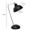 Travis Megapap E14 metal table lamp in black color 16.5x11x42cm.