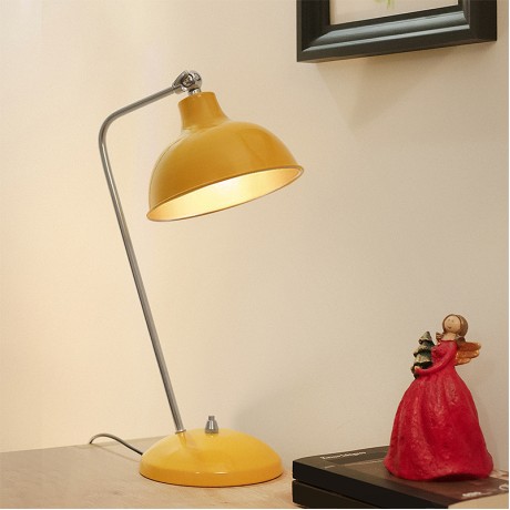 Travis Megapap E14 metal table lamp in yellow color 16.5x11x42cm.