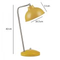 Travis Megapap E14 metal table lamp in yellow color 16.5x11x42cm.