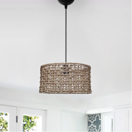 Montela Megapap E27 rope ceiling lamp in natural color Ø30x70cm.