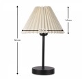 Floi Megapap E27 metal - fabric pvc table lamp in cream color Ø22x36cm.