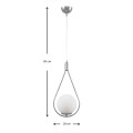 Shemesh Megapap E27 metallic single-light ceiling light in silver color 20x20x85cm.