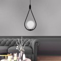 Shemesh Megapap metallic single-light ceiling light E27 in black color 20x20x85cm.