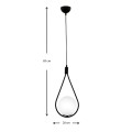 Shemesh Megapap metallic single-light ceiling light E27 in black color 20x20x85cm.