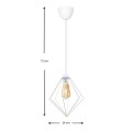 Nura Megapap E27 metallic -single-light ceiling light in white color 24x24x72cm.