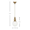 Latona Megapap metallic single-light ceiling light E27 in gold color 15x15x70cm.