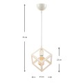 Thora Megapap metallic single-light ceiling light E27  in white color 22x22x70cm.