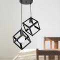 Thora Megapap metallic two-light ceiling light E27  in black color 22x22x70cm.
