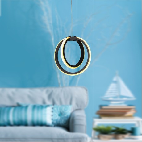 Jupiter Megapap metallic Led ceiling light in black color 19x16x60cm.