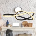 Luciano Megapap metallic Led ceiling light in black color 47x40x60cm.