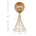 Chavi Megapap E27 metal table light in gold color 20x20x40cm.