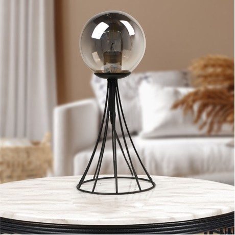 Chavi Megapap E27 metal table lamp in black color 20x20x40cm.
