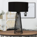 Filip Megapap E27 metal - fabric desk lamp in black color 25x25x45cm.