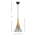 Havana Megapap E27 metallic single-light ceiling light in black - gold color 18x18x72cm.
