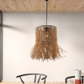 Biga Megapap E27 sisal ceiling light in natural color 30x30x90cm.