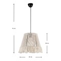 Braga Megapap E27 rope ceiling light in white color 30x30x75cm.