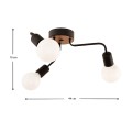 Salvi Megapap E27 metal table lamp in black color 44x44x10cm.