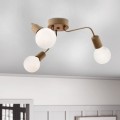 Salvi Megapap E27 metal table lamp in gold color 44x44x10cm.