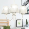 Ovana Megapap E27 metal - fabric three-lights ceiling light in cream color 45x45x50cm.