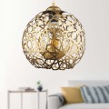 Dominico Megapap E27 metal single-light ceiling light in gold color 24x24x70cm.