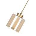 Kenedy Megapap E27 metallic - glass single-light ceiling light in gold color Ø13x60cm.