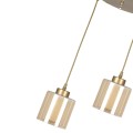 Kenedy Megapap E27 metallic - glass two-light ceiling light in gold color 25x25x80cm.
