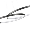 Cres Megapap metallic Led ceiling light in black color 70x48x65cm.
