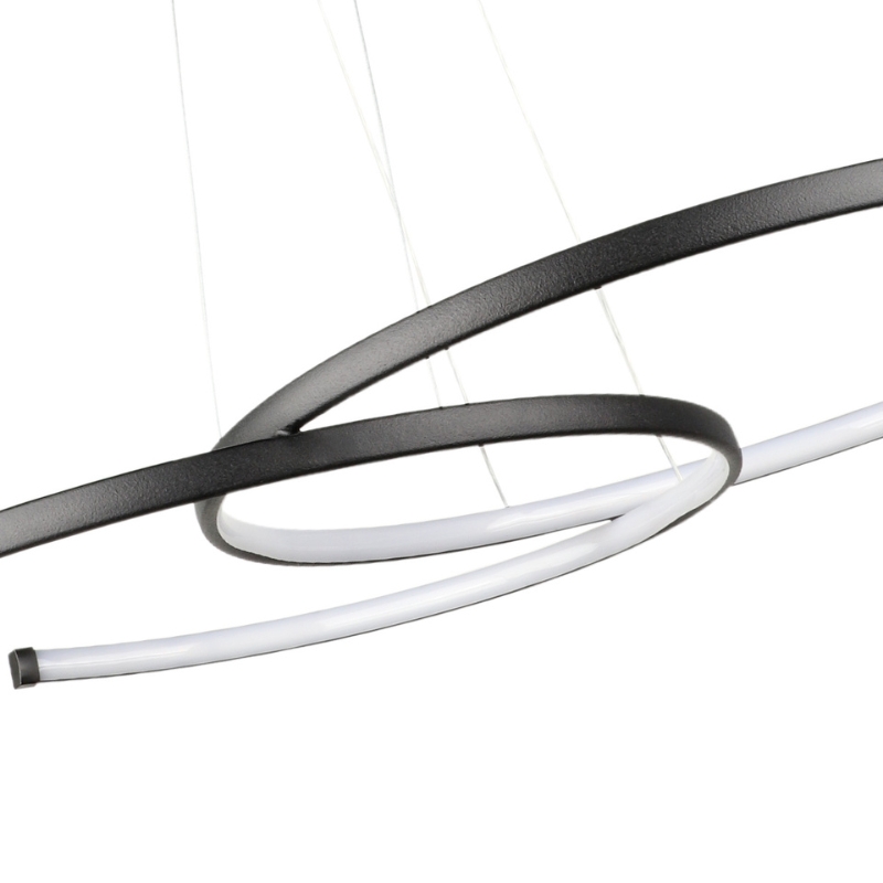 Cres Megapap metallic Led ceiling light in black color 70x48x65cm.