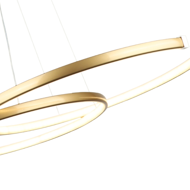 Cres Megapap metallic Led ceiling light in gold color 70x48x65cm.