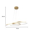 Cres Megapap metallic Led ceiling light in gold color 70x48x65cm.