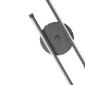 Frode Megapap metallic Led wall lamp in black color 70x10x10cm.