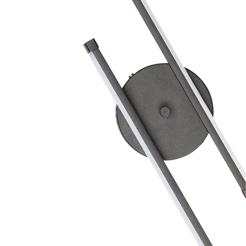Frode Megapap metallic Led wall lamp in black color 70x10x10cm.