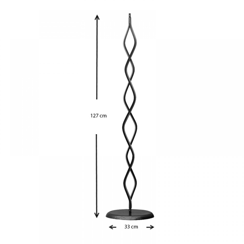 Esteban Megapap metallic Led floor lamp in black color 33x33x127cm.