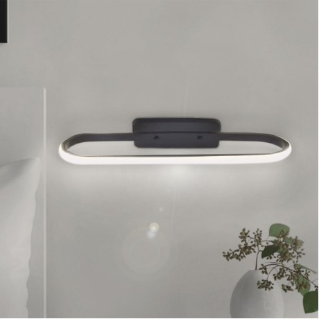 Moki Megapap  metallic Led wall lamp in black color 30x5x10cm.