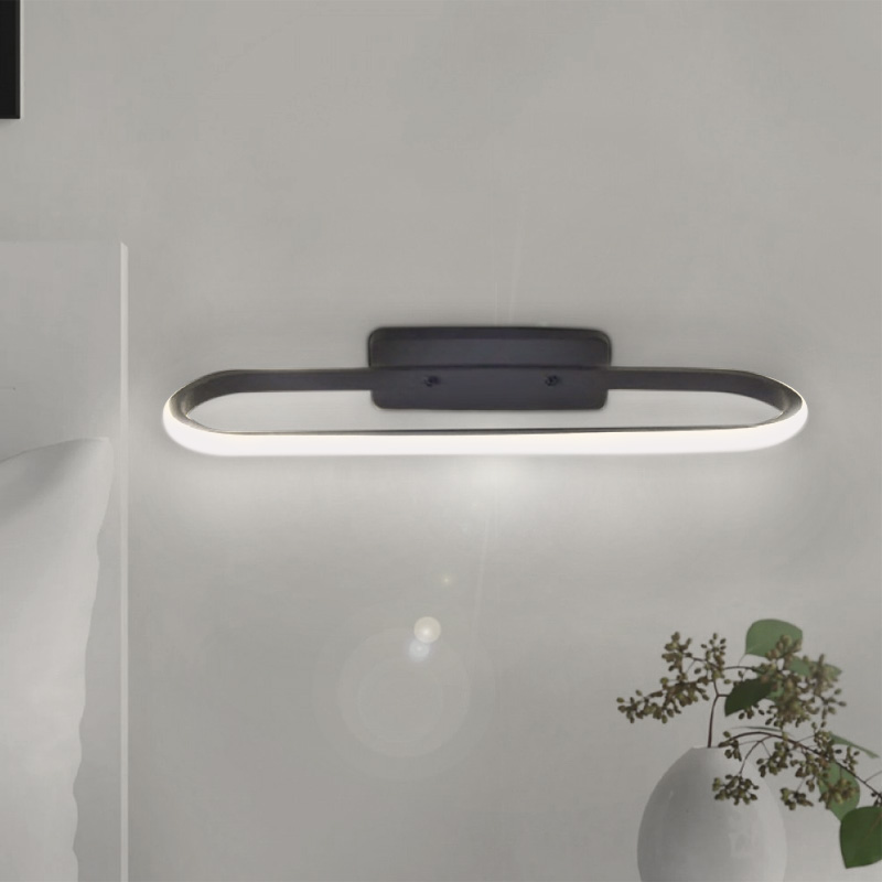 Moki Megapap  metallic Led wall lamp in black color 30x5x10cm.