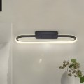 Moki Megapap  metallic Led wall lamp in black color 30x5x10cm.