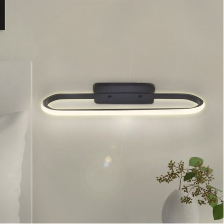 Moki Megapap  metallic Led wall lamp in black color 30x5x10cm.