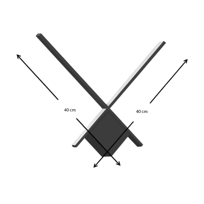 Division Megapap metallic Led wall lamp in black color 40x5x40cm.