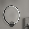 Luna Megapap metallic Led wall lamp in black color 30x5x30cm.