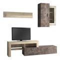 Maeve Megapap melamine TV unit in grey oak - dark atelier color 224x42x190cm.