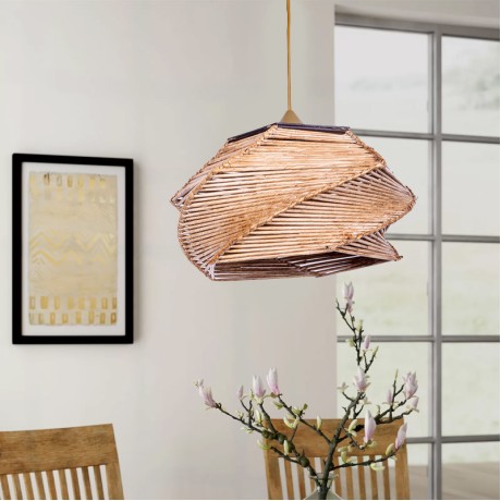Conall Megapap E27 paper ceiling light in natural color 35x35x65cm.