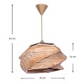 Conall Megapap E27 paper ceiling light in natural color 35x35x65cm.