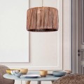 Zale Megapap E27 paper ceiling light in brown color 28x28x65cm.
