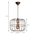 Cassie Megapap metallic ceiling light in gold color Ø25x60cm.