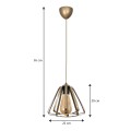 Teresa Megapap metallic ceiling light in gold color Ø22x65cm.