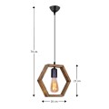 Esela Megapap wooden ceiling light in natural color 26x4x70cm.
