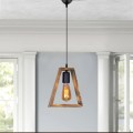 Esela Megapap wooden ceiling light in natural color 24x4x70cm.