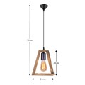 Esela Megapap wooden ceiling light in natural color 24x4x70cm.